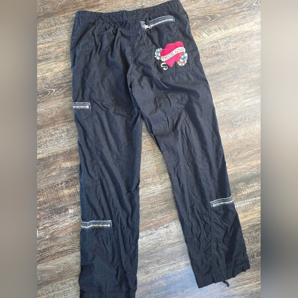 Johnny Was Cargo Zipper Pants w/Patches Size Small - Picture 5 of 8